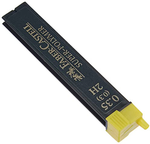 FABER-CASTELL 120312 - Feinmine Super Polymer, Härtegrad 2H, 0.35 mm, 12 Stück