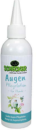 Schecker Augenpflege - 100 ml - Augenreiniger für Hunde – löst einfach & schnell Verkrustungen, Schmutz & Staub