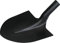 Pelle fortification ronde noire Outibat - Dimensions 27 cm