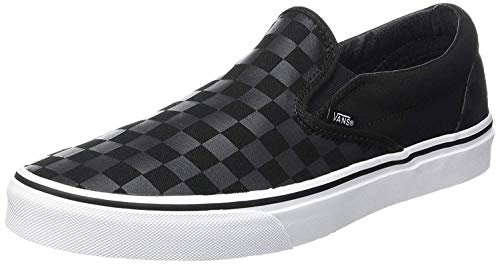 Vans Unisex Classic Slip-On (Checkerboard) Black/Black Skate Shoe 12 Men US