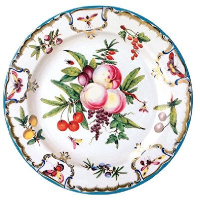 Duke of Gloucester Plate Painted Tin Enamel Plate - Picnic or Camping