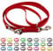 Mehrfach verstellbare BioThane Führleine, 19mm breit, 5m lang, Rot, genäht, Doppelleine