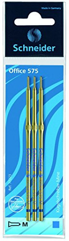 Schneider Office 575 Kugelschreiber, Permanenttinte, Blau/Blau, 3 Stück