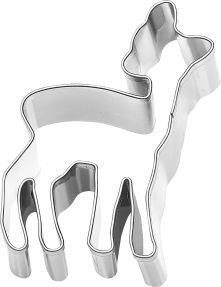 Keks - Ausstechform/PlätzchenformREHKITZ (6 cm/Edelstahl - Rostfrei)