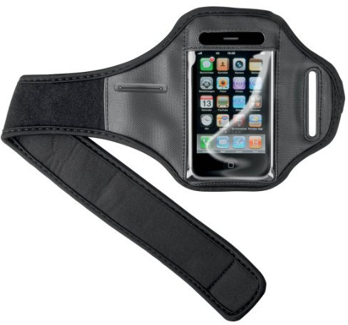 Wentronic Sport-Armband für Apple iPhone 3/4 und Apple iPod Touch schwarz