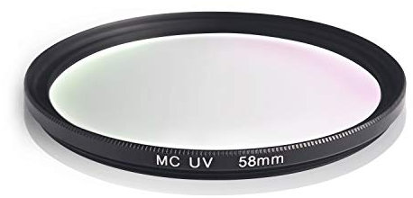 Ares Foto® MC UV Filter, Schutzfilter mit Mehrschichtvergütung für Canon Sony Nikon Leica Fujifilm Panasonic Pentax Sigma Tamron Pentax (58mm)