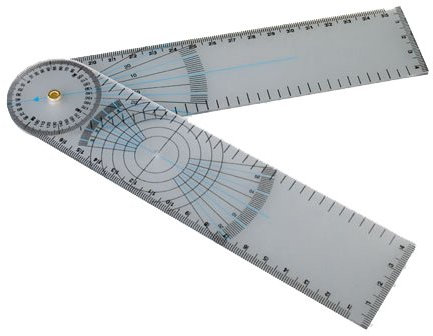 SAEHAN Winkelmesser aus Kunststoff | Schenkellänge 18 cm