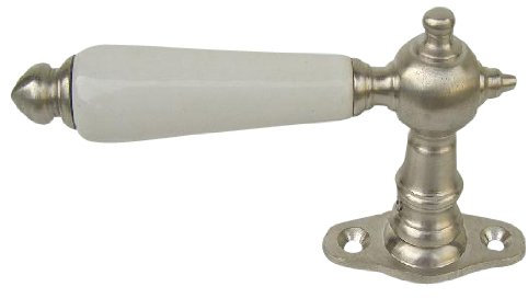 Fenstergriff Gründerzeit Jugendstil Messing matt vernickelt #33-NMW