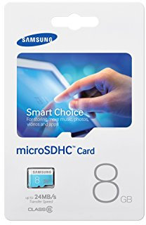 Samsung Carte Mémoire Standard MicroSDHC Classe 6 MB-MS08D/EU 8 Go Sans adaptateur SD