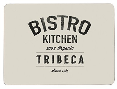 Premier Housewares Bistro Placemats - Set of 4, Beige