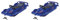 AlpenGaudi 2 Stück BOB ZWEISITZER DOUBLERACE SCHNEEBOB BLAU CA. 114 X 55 X 28 cm Alpen Gaudi Double Race FÜR Zwei