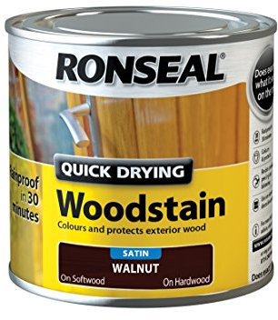 Ronseal QDWSSW250 Woodstain Quick Dry Satin Smoked Walnut 250ml