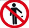 Interdiction de jeter les déchets - Autocollant - Diamètre : 100 mm - Rond