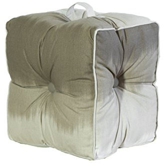 Jute & Co. pouf19mar Sitzsack mit Griff, Leinwand, braun, 40 x 30 x 40 cm