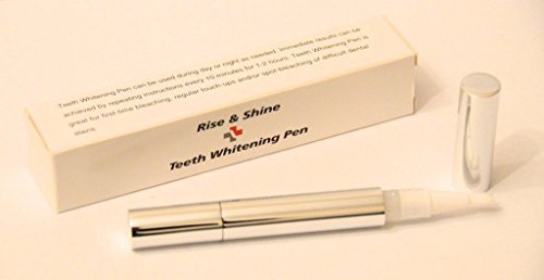 Rise & Shine Professional Teeth Whitening Pen With An EU Approved Non Peroxide Formula- Strongest Formula Legally Sold In UK- Full Tips, Instructions & Boxed