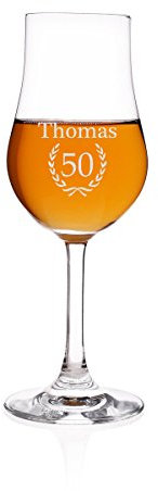 Malt Whisky 185 ml Whiskyglas Glass Destillatglas Classic mit Namens und Motiv-Gravur - Geschenkidee zum Geburtstag