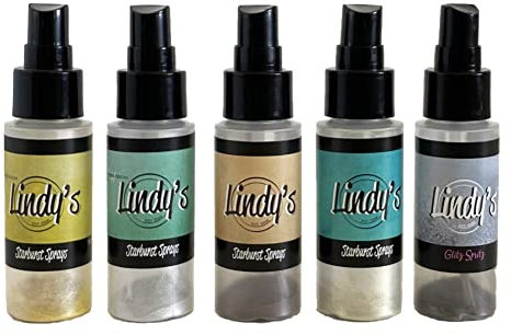 Lindy's Stamp Gang Ink Starburst Spray Set of 2 Oz Bottles 5 Gms, Industrial Chic
