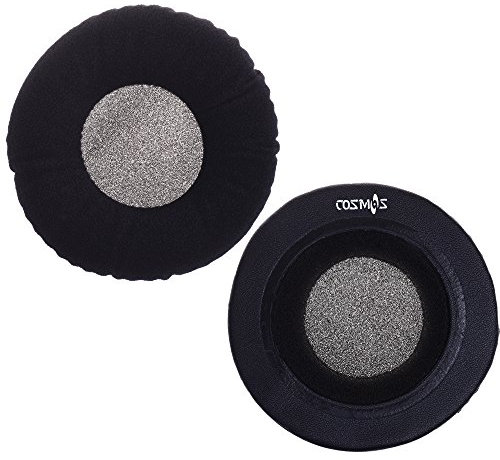 Cosmos Ersatz-Ohrpolster aus Samt, kompatibel mit AKG K 240 Studio-Kopfhörern, Schwarz, 1 Paar