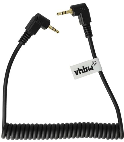 vhbw Kabel kompatibel mit Canon EOS 70D, 650D, 700D, 60Da Kamera, DSLR - Anschlusskabel, 90 cm, Spiralkabel