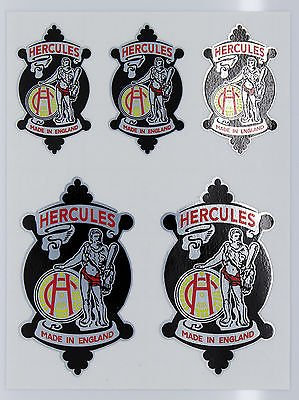 Screenprint Hercules Vintage Stil Kopf-zyklus Bike metallische Aufkleber