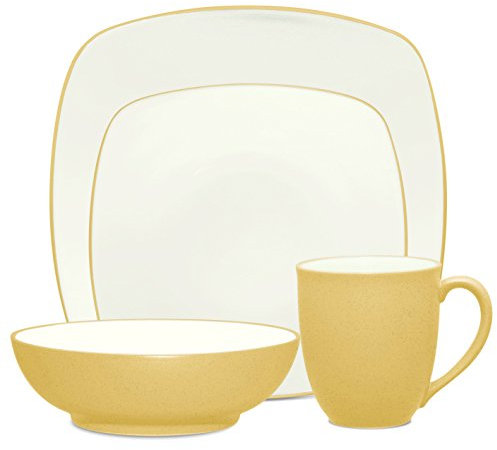 Noritake Colorwave Service de table carré 4 pièces Moutarde