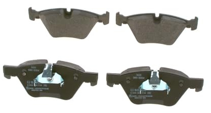 Bosch BP1028 - Brake Pads Car Front Axle - 1 Set of 4 Pads | Bosch Quality - Reduced Noise and Dust - ECE-R90 Certified - Copper-Free