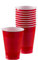 Amscan 552287-40 Medium 355ml-10 Pcs Red Disposable Plastic Cups 355ml, 10 Count (Pack of 1)