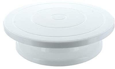 Culpitt Cake Decorating Turntable, Revolving Cake Stand, Easy Icing and Decorating, White Plastic - 275mm, 11