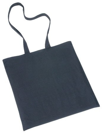 eBuyGB Pack of 5 Shopping Tote Shoulder Bag, 100% Cotton, Black
