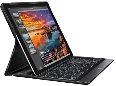 Logitech Create iPad Case with Keyboard, For iPad Pro 12.9-Inch (1st Generation Models: A1584, A1652), Backlit Keys, Powered by iPad Smart Connector, QWERTY Spanish Layout - Black