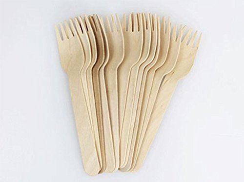 Madera horquilla 2500ST. – 10.000st tentempiés Natural desechables Tenedor Gastro Vajilla Cocina, 5000 Stück
