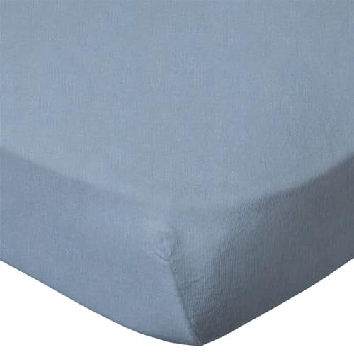 BabyCalin Spannbettlaken 40x80 cm aus Baumwolle, Himmelblau