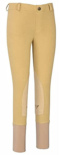 Tuffrider Girl's Starter Lowrise Pull-On Breech, Light Tan, 8