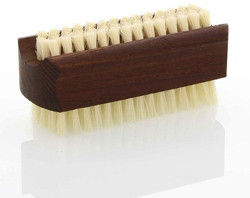 Große Nagelbürste, Kosmetex Handbürste aus Holz mit Naturborsten, Dunkel - helle Borsten