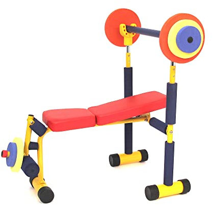 Redmon Lustige Fitnessgeräte für Kinder – Hantelbank-Set, Schrägbank