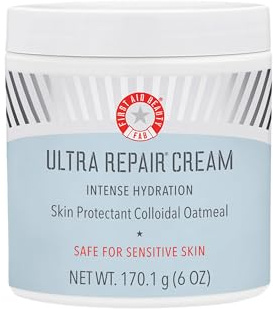 First Aid Beauty - Ultra Repair Cream, Intense Hydration Whipped Colloidal Oatmeal, Clinically Proven to Strengthen Skin Barrier in 7 Days & Helps Relieve Eczema, Luxury Face & Body Moisturizer, 6 oz