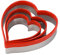 Tala 3 Heart Cutters, Stainless Steel Cutters with Soft Grip Edges, Ideal for use with Cookie and Biscuit Dough, Fondant Icing and Many Other Foods, Dishwasher Safe