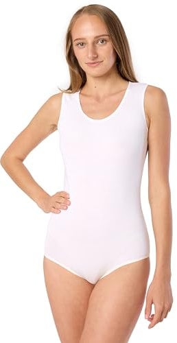 Merry Style Damen Body Ärmellos BD901 (Weiß, XL)
