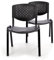 Nexos Trading Bürostuhl 2er Set Konferenzstuhl Besucherstuhl schwarz LxBxH 48 x 54 x 79 cm Stapelstuhl Metallrahmen stabil Sitzfläche Kunststoff