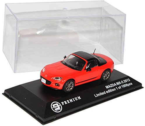 Ixo Mazda MX5 NC Rot mit Dach 2005-2015 limitiert 1 von 1008 Triple 9 1/43 Modell Auto