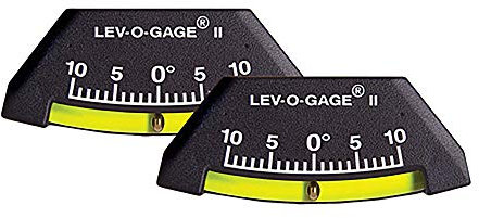 Sun Company 306-R Lev-o-gage II Inclinometer and Tilt Gauge - Pack of 2 | Leveling Gauges for RV, Camper, or Trailer