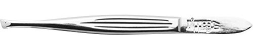 Nippes Solingen Pinzette Mit Schräger Spitze | Vernickelter Stahl | 8 cm | Augenbrauen Zupfen | Zur Präzisen Haarentfernung | Made in Germany