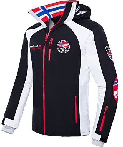 Nebulus Herren Skijacke Maestro SKI, warme Jacke, praktische Skijacke und Winterjacke, schwarz - 3XL