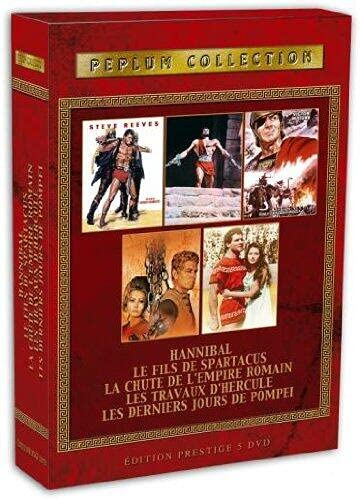 Coffret peplum : les derniers jours de pompéï ; les travaux d'hercule ; la chute de l'empire romain ; le fils de spartac [FR Import]