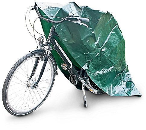 Relaxdays Fahrradgarage Kunststoff, stabile Schutzhülle, robust, wetterfeste Abdeckhaube für Rad, 220 x 120 cm, grün