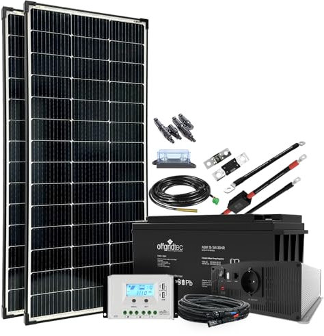 Offgridtec Autark XL-Master 300W Solaranlage - 1500W AC Leistung 154Ah AGM Akku