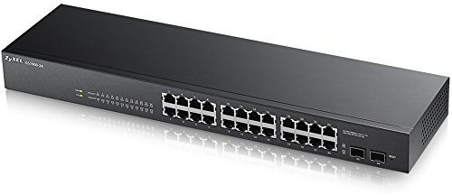 Zyxel GS1900-24, Switch di rete Smart, 24 Porte Gigabit, 2 Porte SFP, Design senza ventole, 440 x 131 x 44 cm