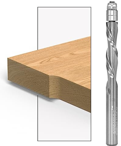 Flush Trim Solides Karbid Spirale down-cut Router Bit – 1/10,2 cm Schaft – yonico 14120