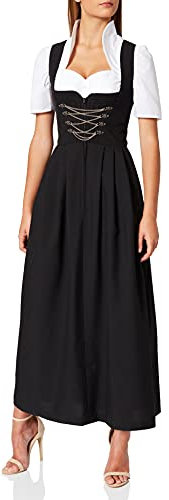 Stockerpoint Damen Amber Maxi Maxi Dirndl ohne Schürze, schwarz, 40