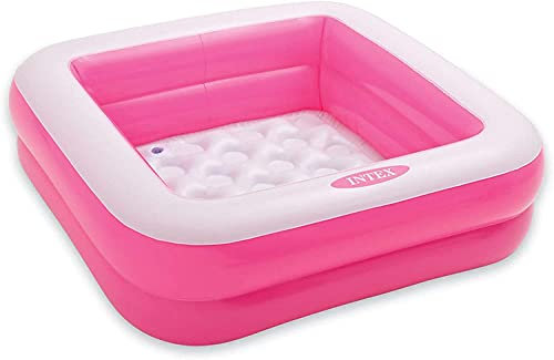 Intex Babypool Play Box Pool, Farblich Sortiert, 86 x 86 x 25 cm, Sortierte Farben (Pink)